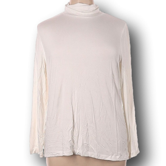 Draped Rayon Blend Turtleneck - Picture 1 of 6